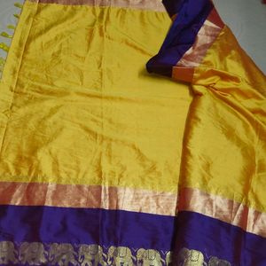 Beautiful Haldi Ceremony Yellow Saree