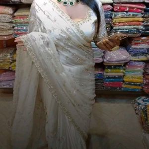 Beautiful handwork  Saree