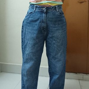 High Waisted Mom Fit Denim