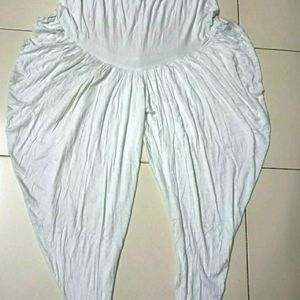 White Dhoti Pattern Patiala/Bottom Wear For Women