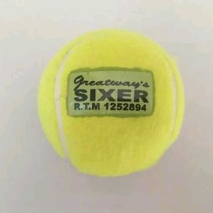 Light Yellow Colour Sixer Tennis Ball Pack Of 1