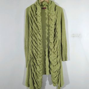 Mint Green Long Overcoat (Women's)