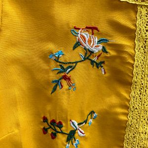 Yellow Top With Embroidery