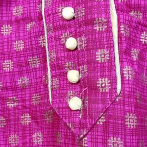 Rani Pink Straight Kurta