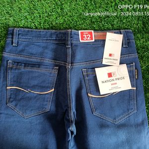 Men's Denim Blue Formal Jeans For Party Wear