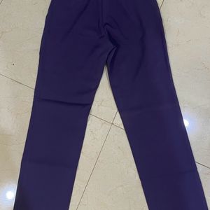 Purple High Waist Trousers.