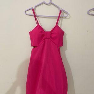 Pink Luxury Spaghetti Strap Padded Dress