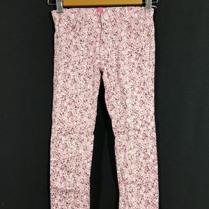 Multicolor Printed Pant For Girls (6-7 Years)