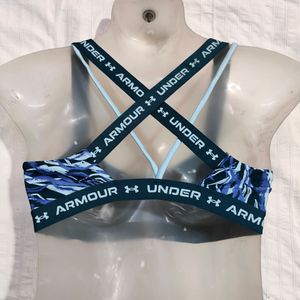 Under Armour Crossback Low Print Sports Bra