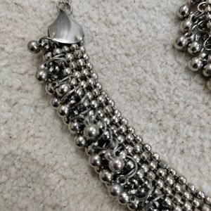 Silver Choker Earing Set