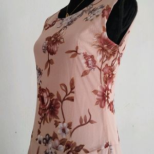 Y2k Vintage Pink Floral Sheer Dress