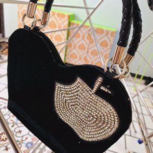 Velvet ⚫️ Black Apple💎 Design Purse 👛