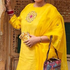 Silk kurti with organja dupatta