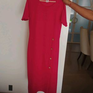 Fixed Price Lovely Pink Dress With Slit