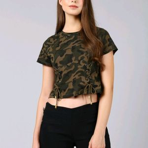 Army Print Camouflage Top 🪖