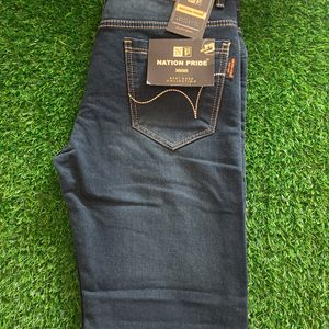 Men's Navy Blue Denim Jeans For Festival