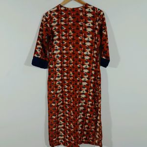 Brown Printed Kurta (Women's)