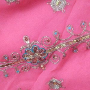 Rani Pink Designer Saree