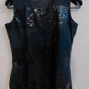 Black Sequin Party Dress