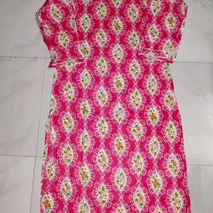 Pink Printed Kurta