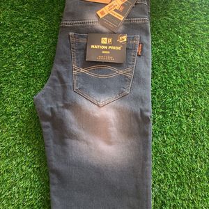 Men's Grey Denim Jeans For Party