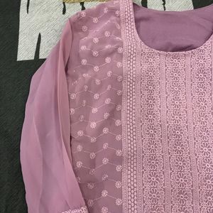 Pink Lucknowi Kurti