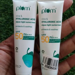 Plum Cica & Hyaluronic Acid Aqua Light Sunscreen