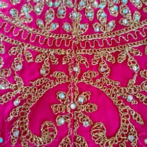 Umbrella Fancy Dress With Kundhan Work Pink Colour Never Used