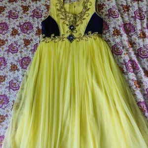 Lime Yellow Anarkali Set