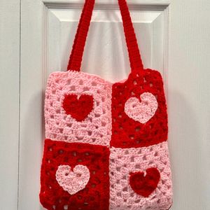 Crochet 🩷&❤️ Shoulder Bag