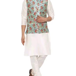 Cream/Off White Mens Kurta With Chudidar