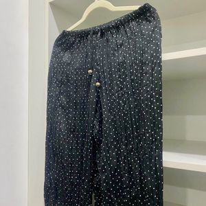 Zara Polka Dot Wrinkle Effect Trousers