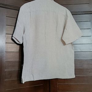 Zodiac Men Checks Regular Fit Linen Shirt