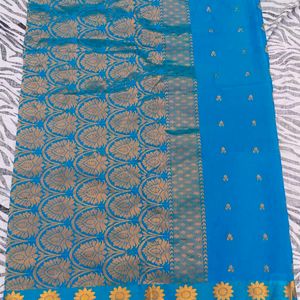 blue colour saree