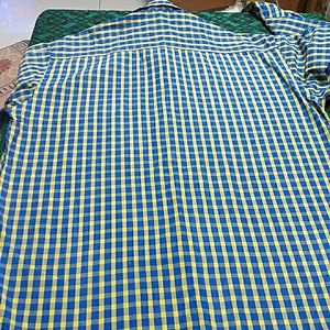 Blue With Yellow Checked Shirt