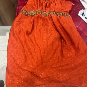 Selling A Party Wear Orange Dress