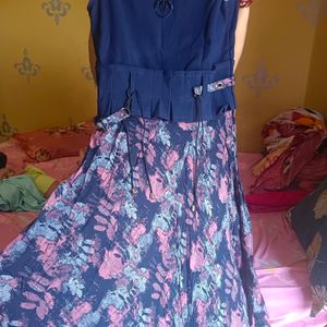 Blue Western Dress