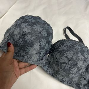 Grey Lace Bra