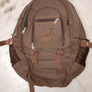 6 Chains Brown School Bag
