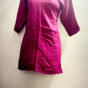 Short Kurta Dark rose Colour