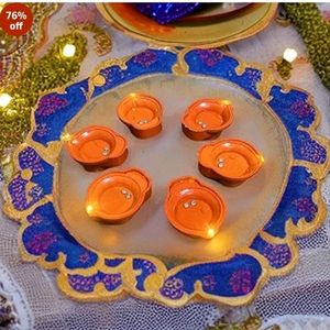 LED Water Sensor Diya For Diwali WARM YELLOW LIGHT