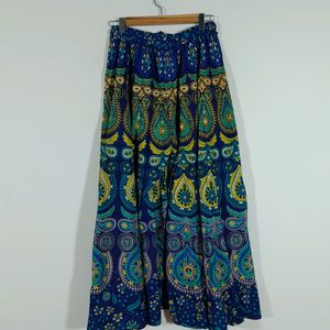 Navy Blue Printed Palazzo Pant For Women's