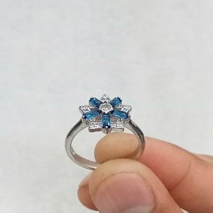 Blue Diamond Ring