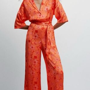 Mango Floral Printed Jumpsuit