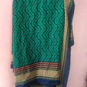 Blue And Green Saree