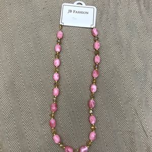 pretty pink crystal necklace