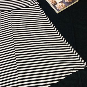 Black White Stripped Mini Dress