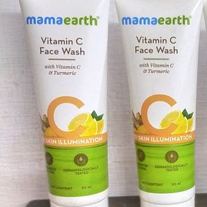 mama earth Vitamin C Face wash Pack Of 2