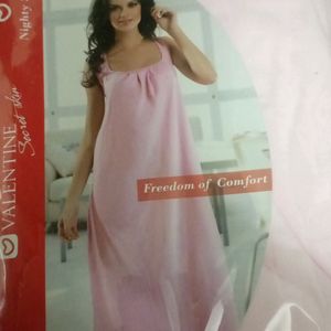 Soft Cotton Nighty Slip (Size-XL) (Pink)