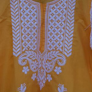 Chicken Kurta With Lace